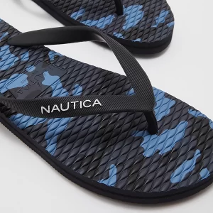 صندل انگشتی مردانه آبی مشکی برند نوتیکا