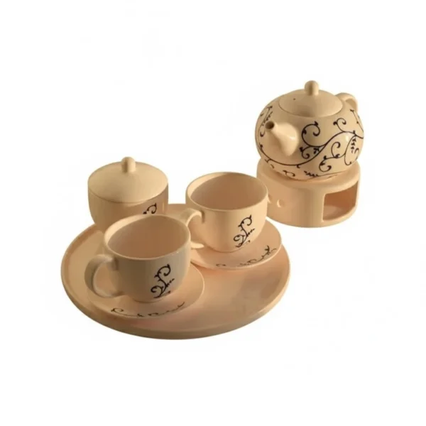 سرویس چای خوری طرح دار 6 تکه