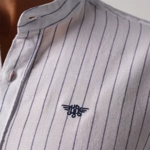 پیراهن سفید راه راه مردانه کانی راش