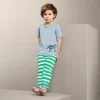 ست تیشرت و شلوار راه راه پسرانه چیبو