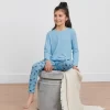 ست راحتی آبی دخترانه طرح گل چیبو