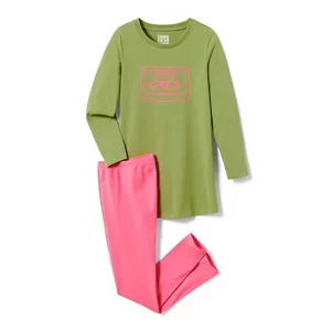 ست بلوز بلند و لگ صورتی دخترانه چیبو