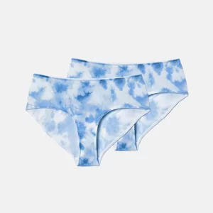 شورت آبی طرح دار زنانه چیبو 2 عددی