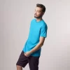 تیشرت یونیسکس آبی زبرجد کانی راش