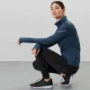 بلوز ورزشی نیم زیپ یقه اسکی زنانه چیبو