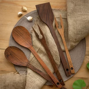 چنگال سرو چوبی چوتاش کفگیر چوبی تخت برند چوتاش