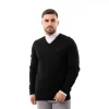 پلیور بافت یقه هفت مشکی مردانه کانی راش
