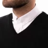 پلیور بافت یقه هفت مشکی مردانه کانی راش