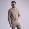 پلیور بافت قهوه ای مردانه کانی راش