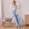 شلوار راسته آبی روشن زنانه چیبو