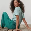 تیشرت سبز طرح صدف زنانه چیبو