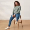 شلوار جین راسته آبی میانه زنانه چیبو