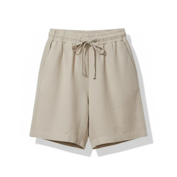 شلوارک لینن کرم زنانه چیبو