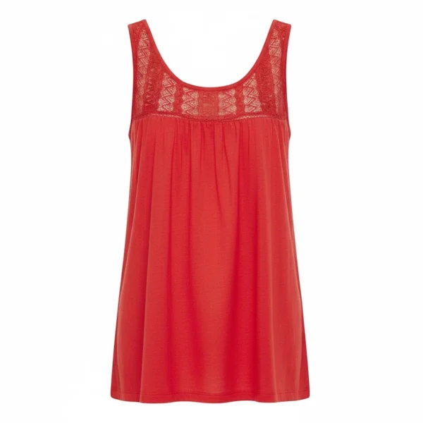 تاپ دانتل قرمز زنانه چیبو