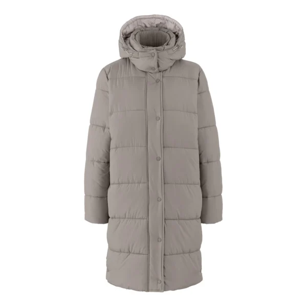 کاپشن پر طوسی گرم زنانه چیبو