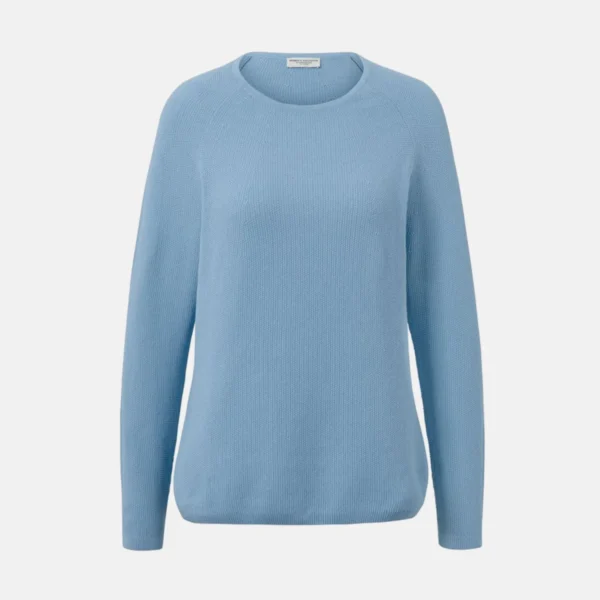 بلوز بافت آبی روشن زنانه چیبو