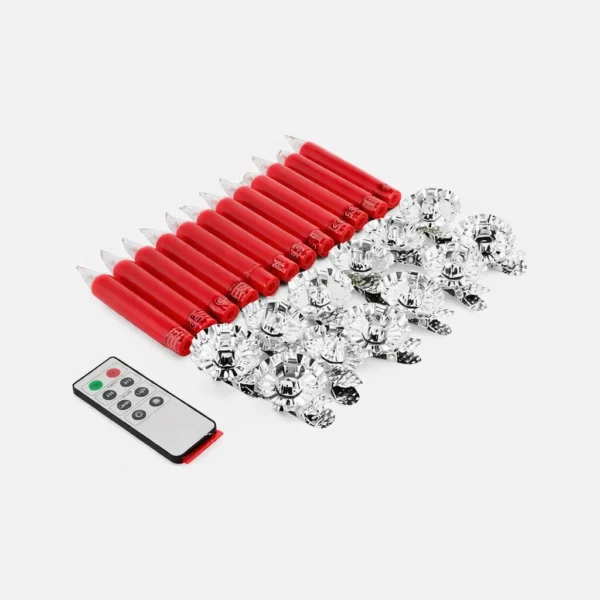 شمع LED درخت کریسمس چیبو 12 عددی