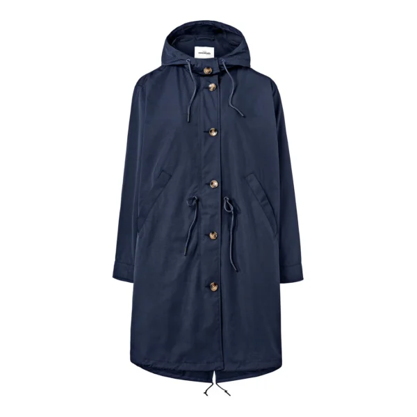 بارانی سرمه ای دکمه دار زنانه چیبو