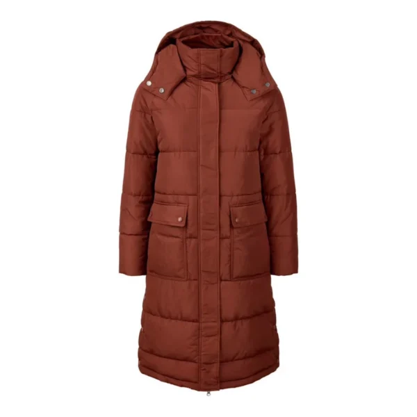 کاپشن پافر بلند زنگاری زنانه چیبو