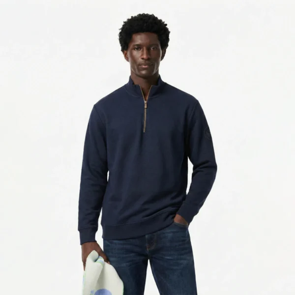 سویشرت نیم زیپ سرمه ای کانی راش