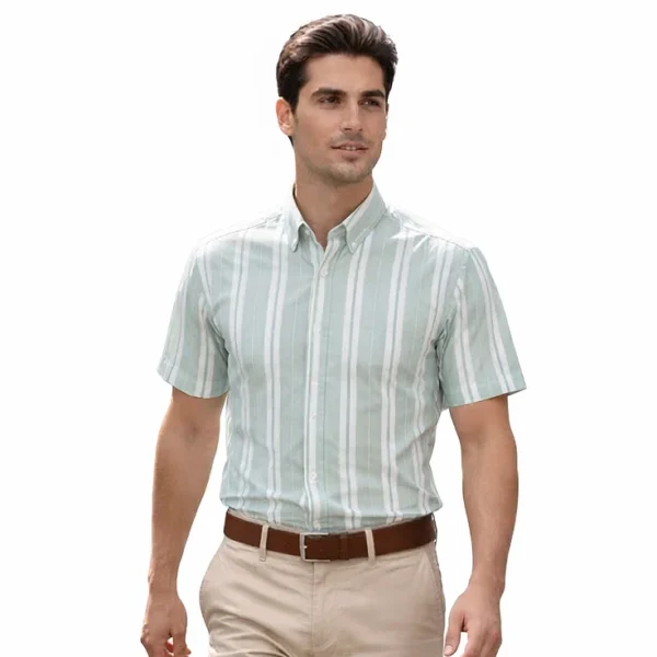 پیراهن راه راه سبز یخی کانی راش