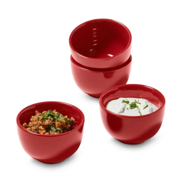 کاسه فر و سرو مینیمال قرمز چیبو 4 عددی