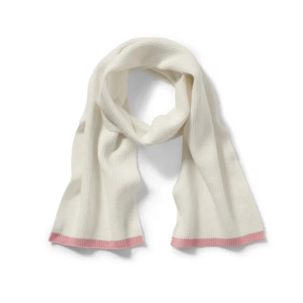 شال گردن سفید خامه ای چیبو